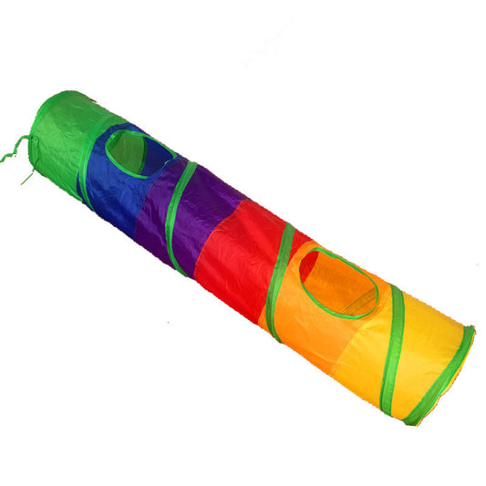 Rainbow Tunnel - Pet Toys for Indoors, Tube Toys