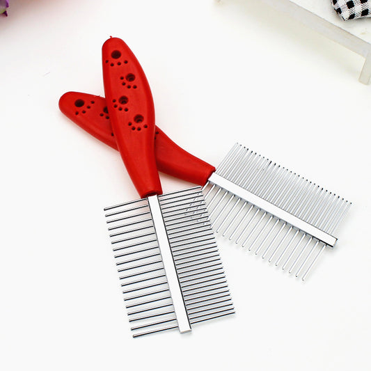 Double-row Pet Cleaning Stainless Steel comb
