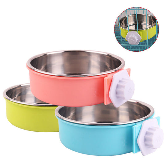 Anti-drag Stainless steel bowl - Detachable Feeder - Pet Feeder & Water Bowl